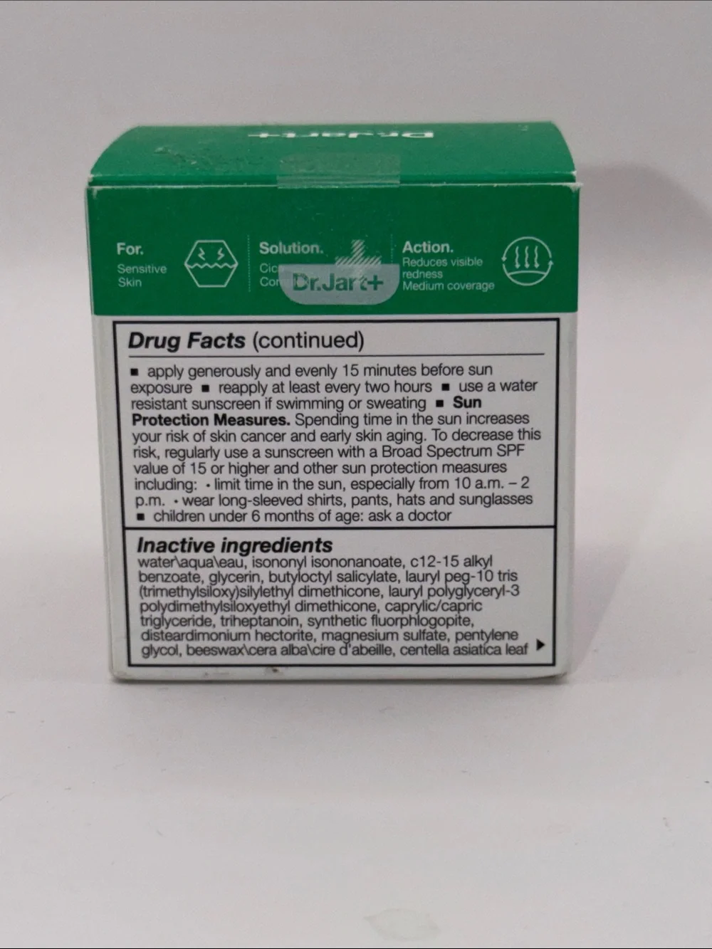 Dr. Jart+ Cicapair Soothing Color Correcting Treatment F/S NEW in SEALED BOX!